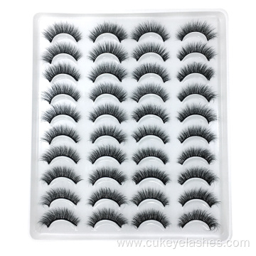 20 pairs lashes natural vegan false eyelashes